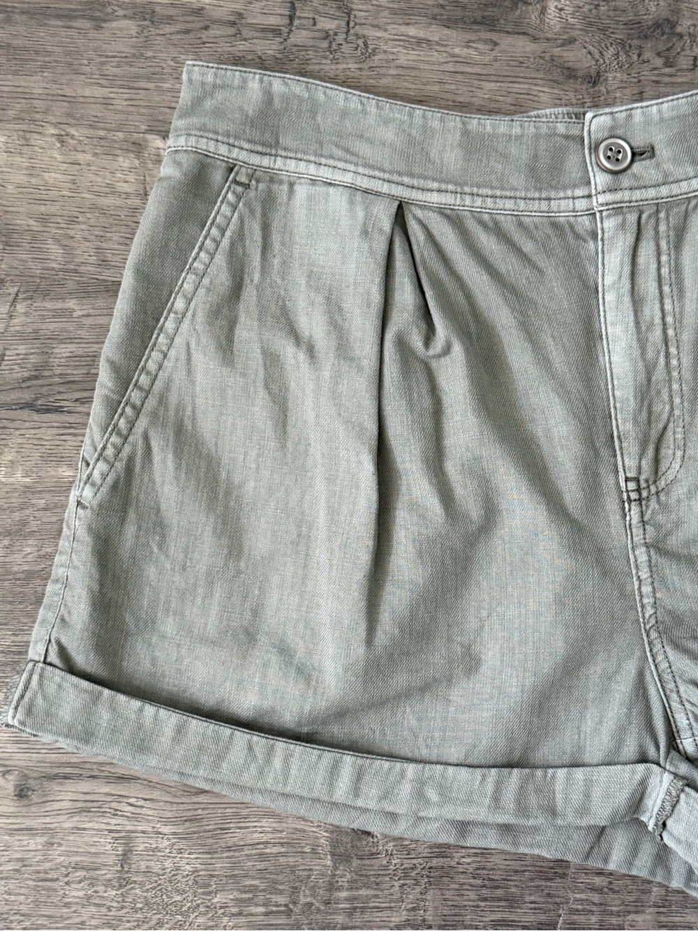 Pilcro Womens Pleated Cuffed Cotton Shorts Size 28 Coastal Casual Resort - Picture 4 of 10